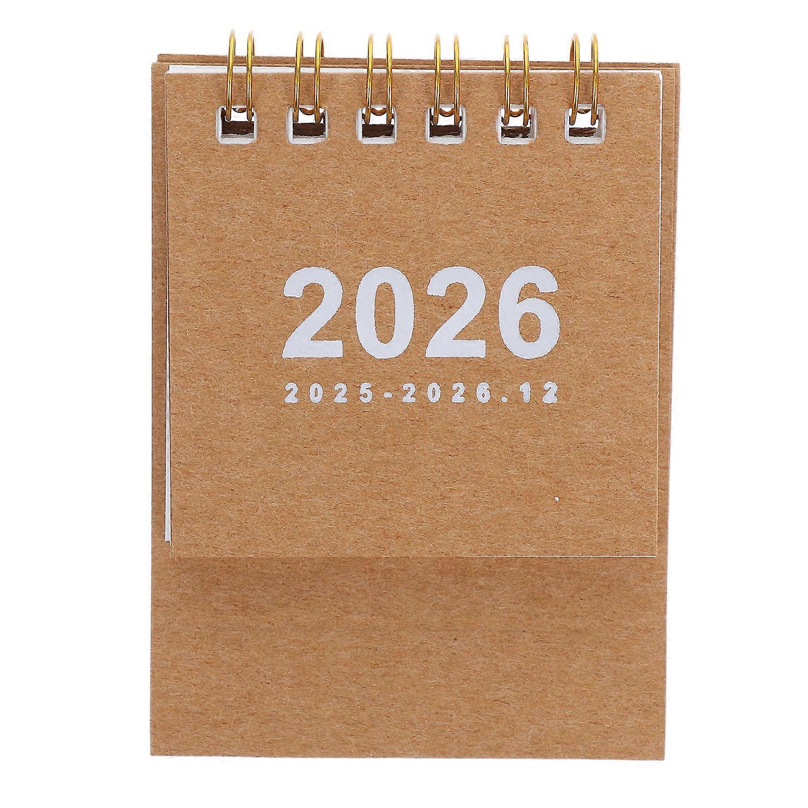 Tear Off Calendar Brown Paper Small-Sized Calendar for Daily Use Anywhere Portability