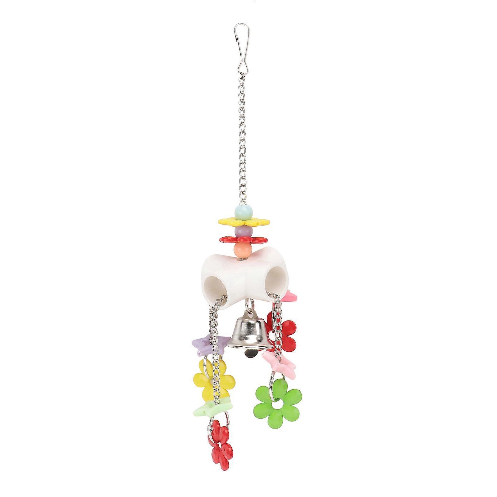 Parrot Hanging Cage Toy Bird Chew Toys Colorful 32x6cm Hanging Bite-Resistant Cage Ornament 1Set