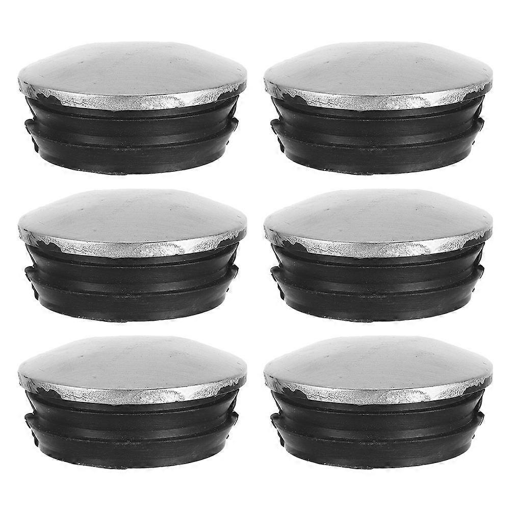 Durable Highway Post Cap Rubber Outdoor Use Easy Installation Square Simplistic Design 8.00X8.00X3.00CM 6Pcs