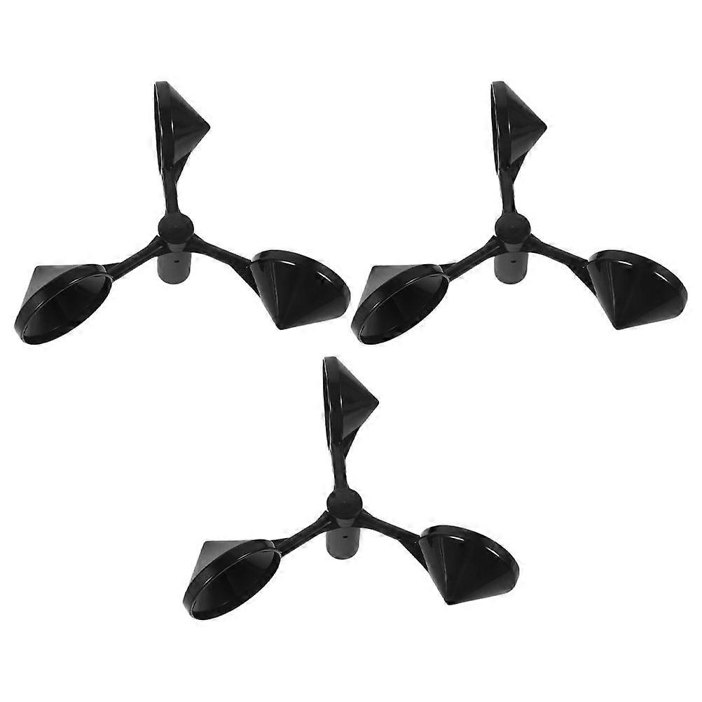 3pcs Replacement Anemometer Cups, Lightweight Wind Measurement Sensor Accessories for Accurate Gauging, Easy Installation, Durable ABS Material,