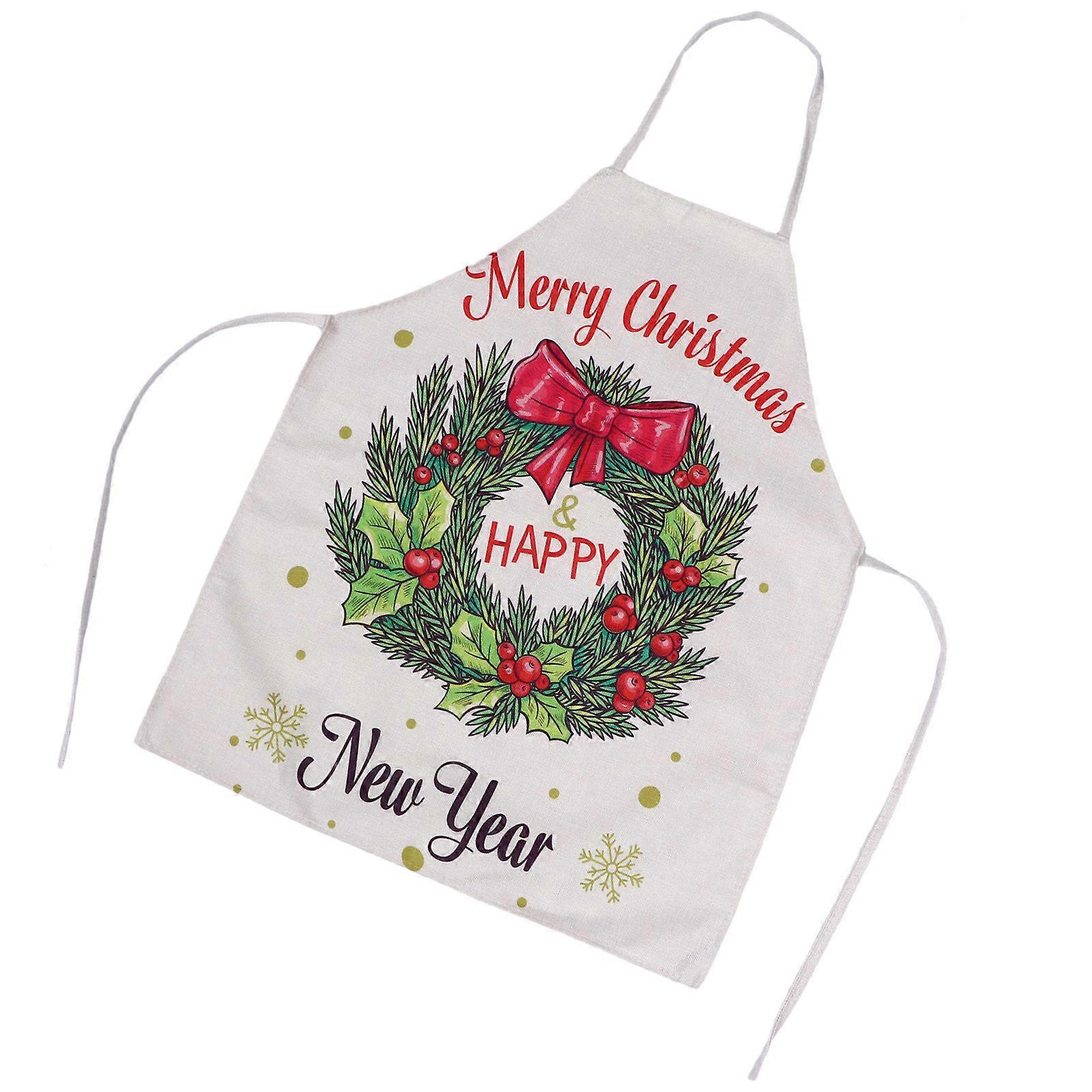 Christmas Elements Apron Multi Color 68X55cm Cooking Convenience 1Set