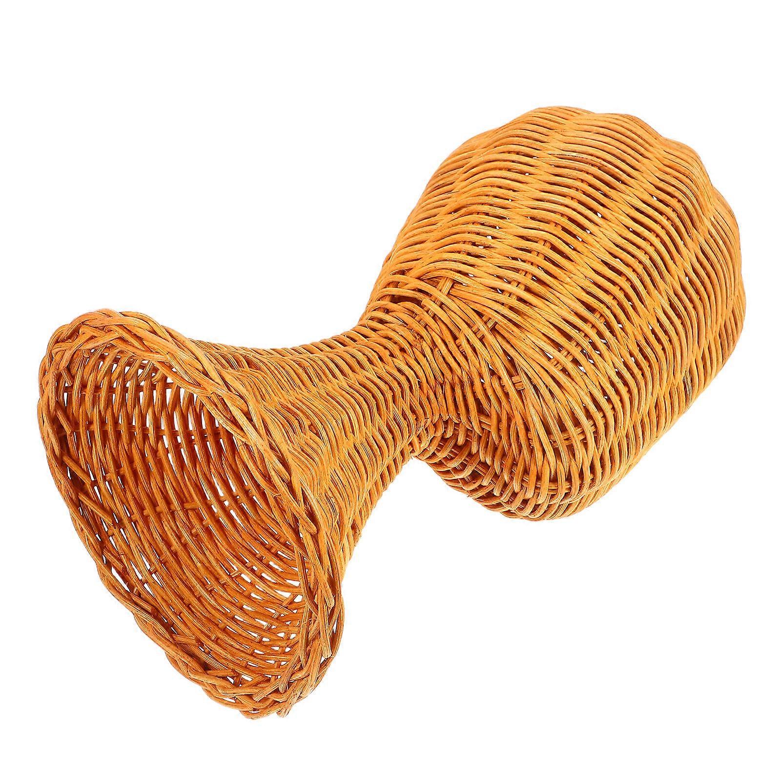 Hat Display Stand Wicker Hat Holder For Hats Wigs Helmet and Headphones Round Dome Shape 1Pcs