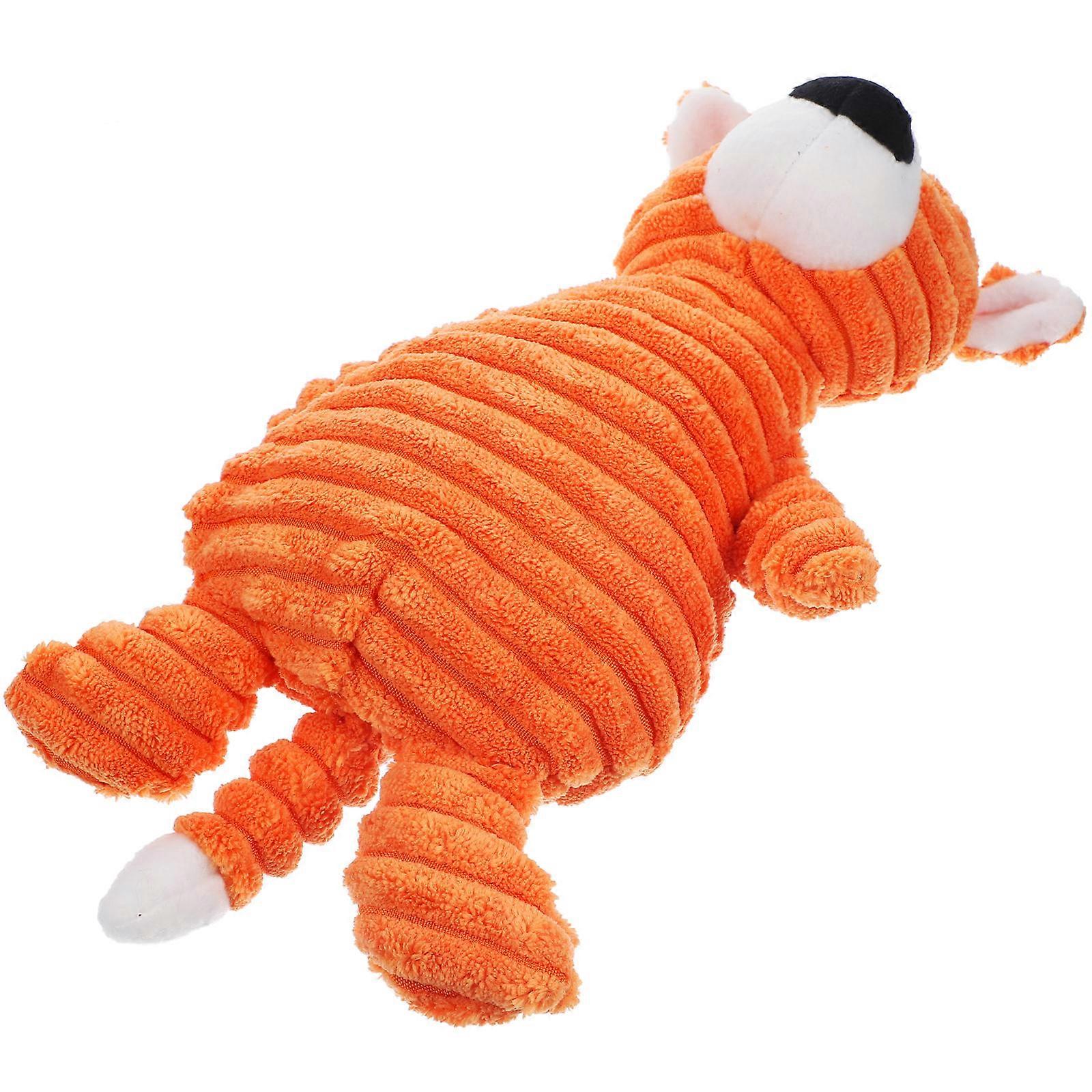 Cloth Chew Toy For Pet Tiger Shape Plush Toy For Furniture Protection Energy Consumption Prevention 1 Set