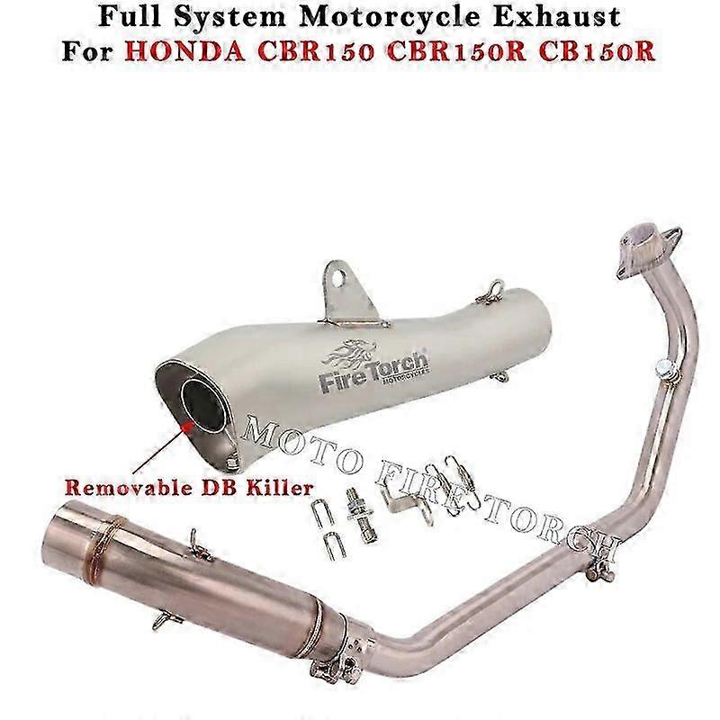 Suitable Motorrad Auspuff Flucht modifiziert Voll system Schall dmpfer Front Link Rohr DB Killer fr Honda CBR150 CBR150R CB150R CBR CB 150R