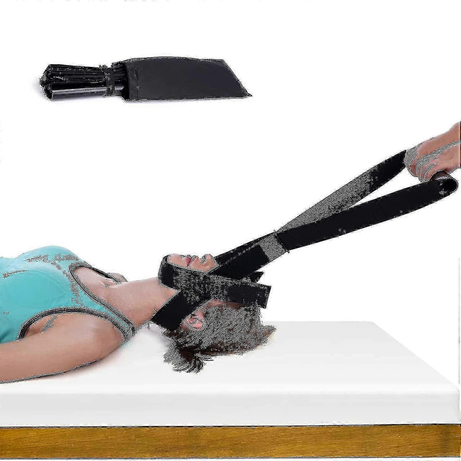 ネックストレッチャーストラップ、チンベルト付き脊椎カイロプラクティック減圧ツール。頸椎牽引装置[hs]