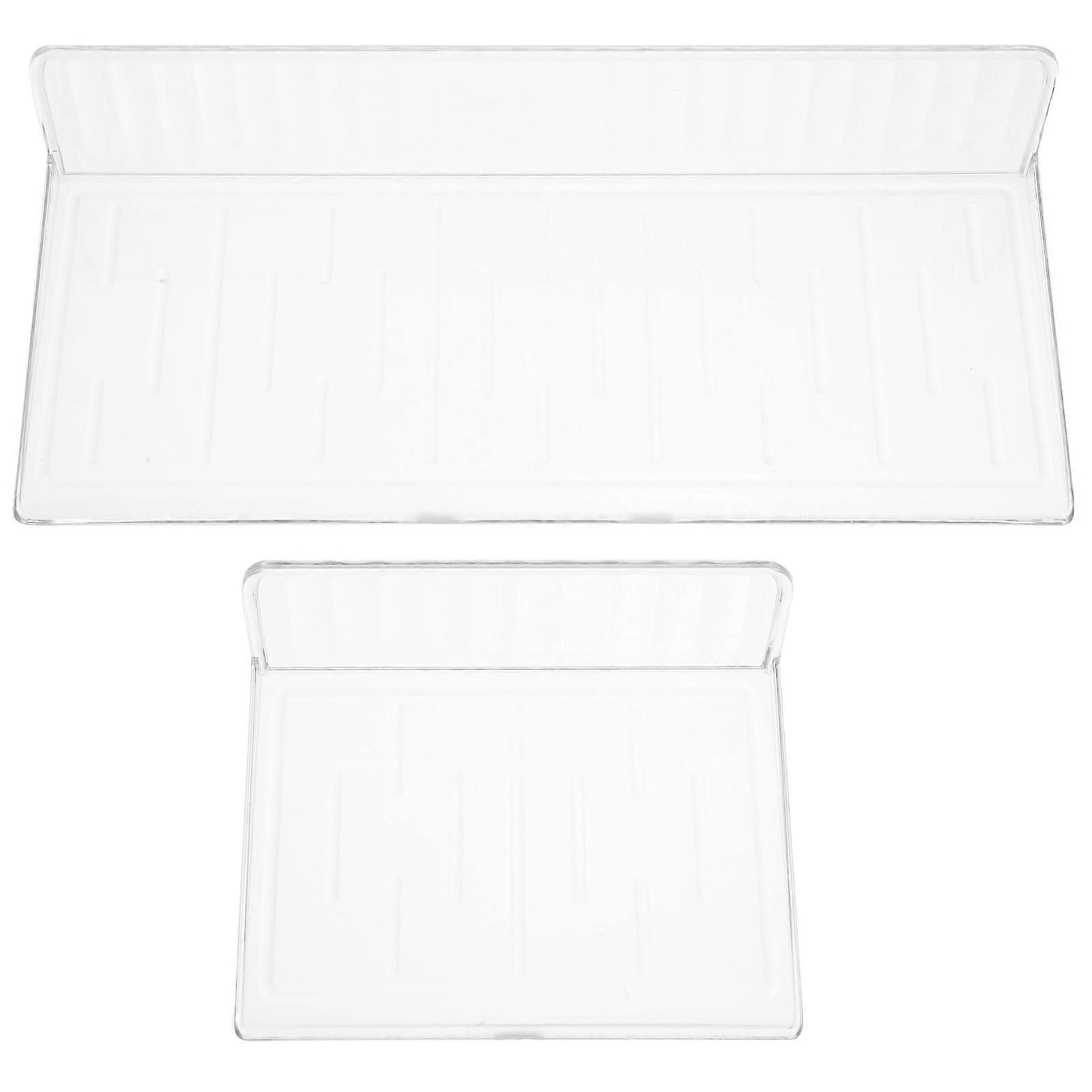 Floating Shelfs Wall Mount Shelves Clear Bathroom Shelves Organizer Bottles Toothbrush Cup 25X10X5CM 1Set