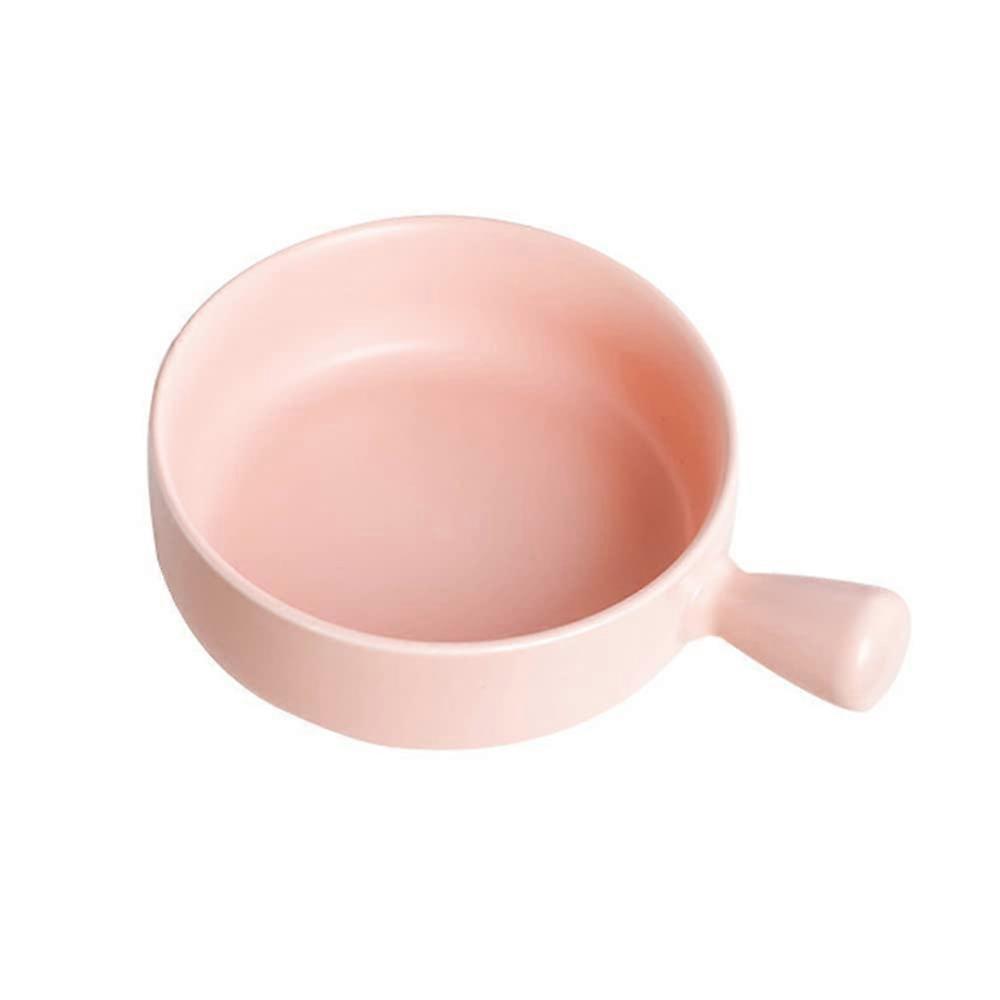 Ceramic Bowl, 20 oz French Onion Soup Bowls with Handle (Pink)