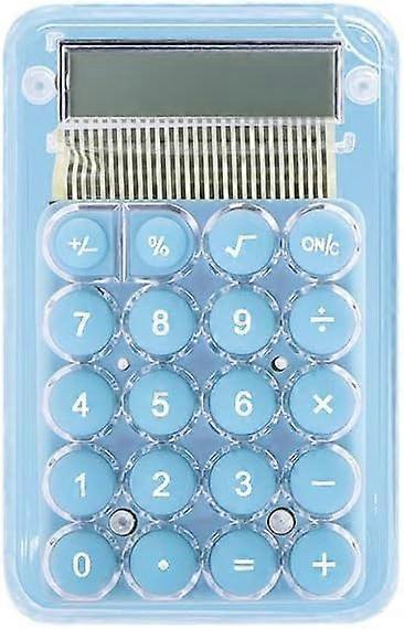 Transparent Calculator Cute Mini Calculator Portable Calculator Standard Calculator for Students (Blue)
