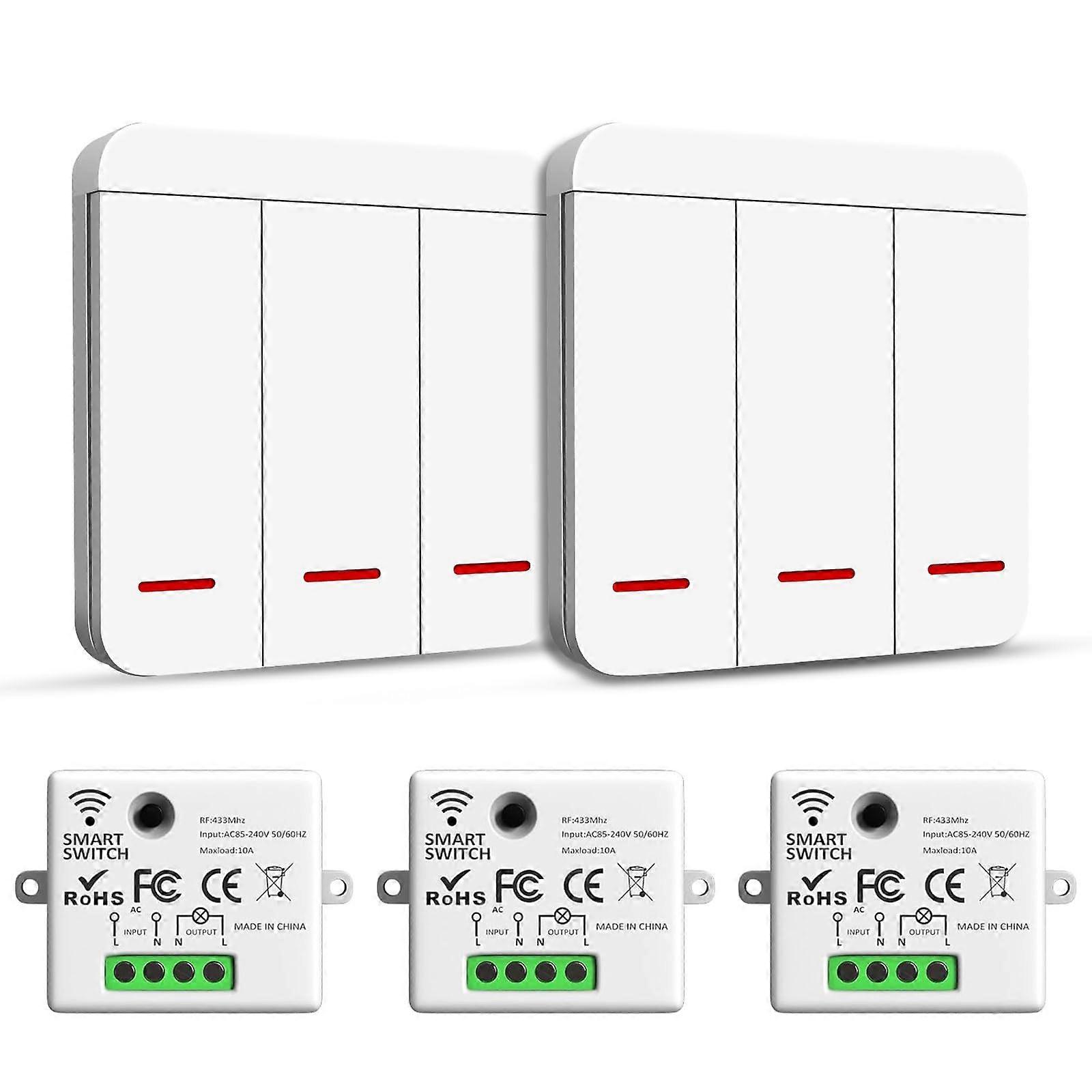 Wireless Switch, RF Transmitter Security Switch and Receiver Controller