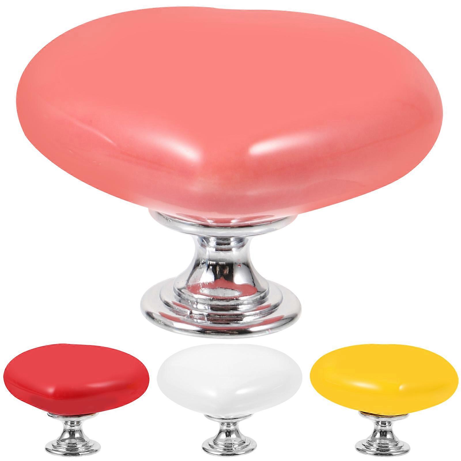WC-Druckknopf Spülung WC Wassertank Knopf Badezimmer Verwendung Herzform Kunststoff Rot 4Pcs