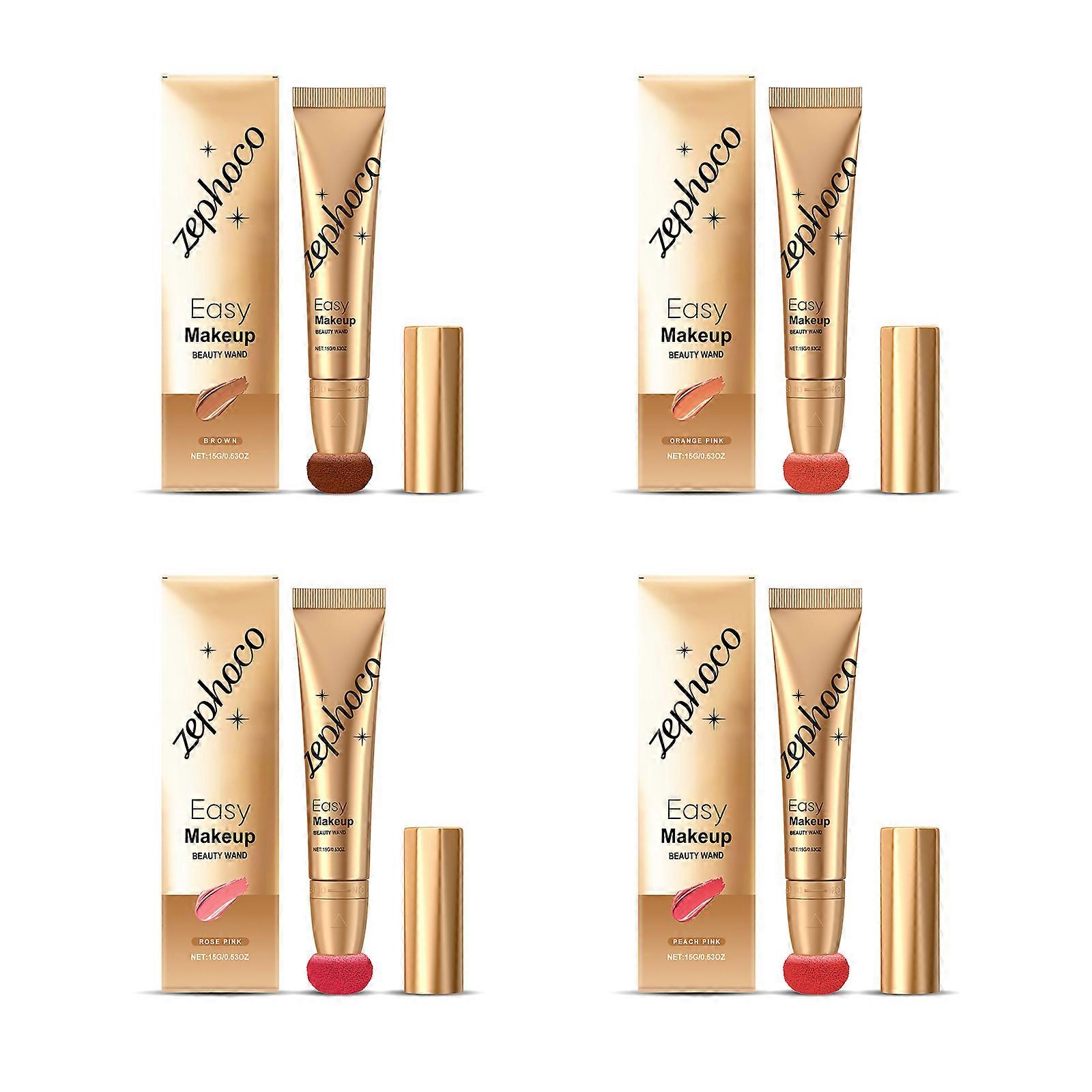 3pcs zephoco Liquid Blush Cushion Highlighter Liquid Blush Face Makeup Is Easy To Push Away Without Fading