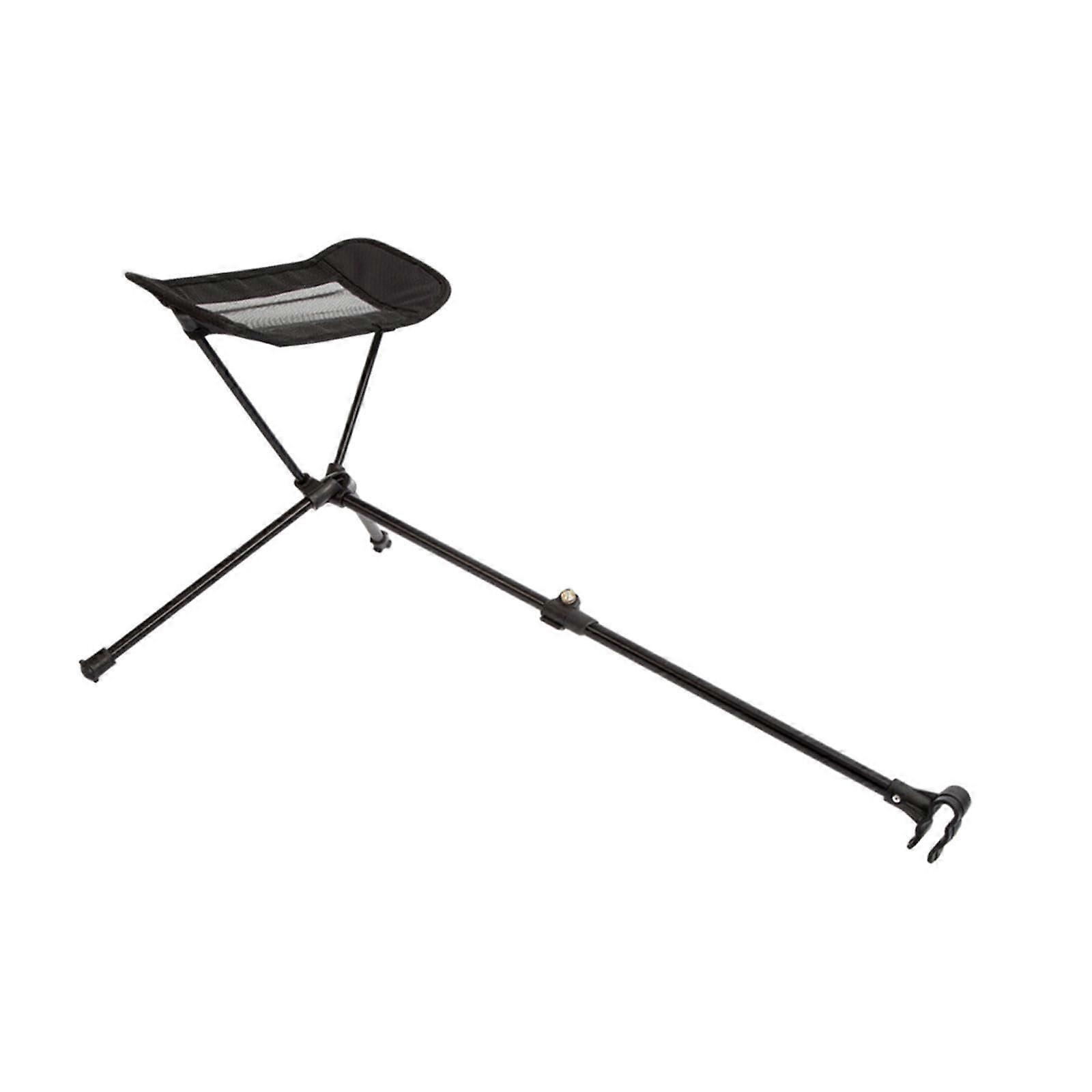 Camping Footrest Attachment Stool for Hiking, Picnic, and Beach Travel - Portable Black Footrest for Outdoor Comfort