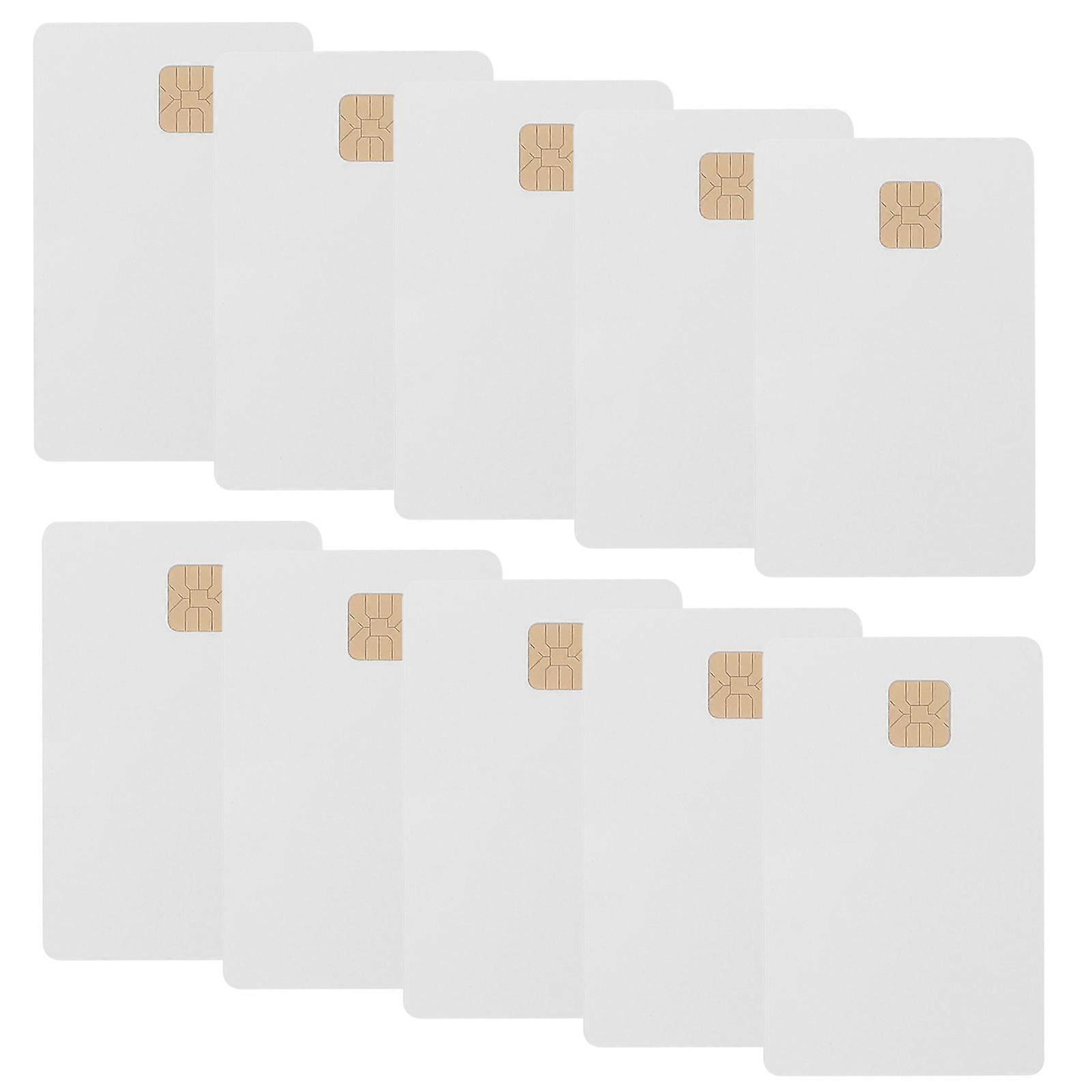 10pcs White Card With Chip Hotel Key Card Blank Intelligent Card Accessory