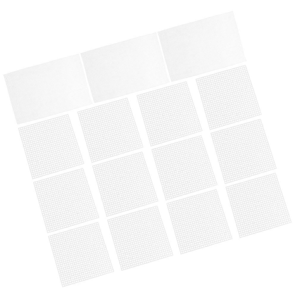 Mesh Plastic Canvas Sheets Embroidery Supplies White 33x50cm 10x10cm Diy Projects 15Pcs