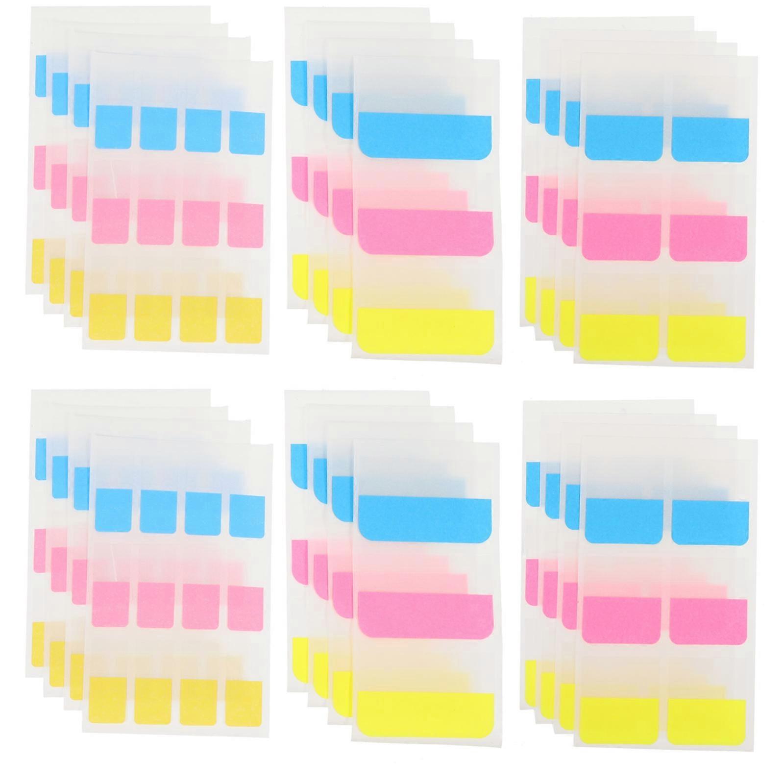 3 Sets Page Tabs (Small/Medium/Large) Writable Sticky Markers for Notebooks, Book Annotation, Document Organization, Practical PET Material