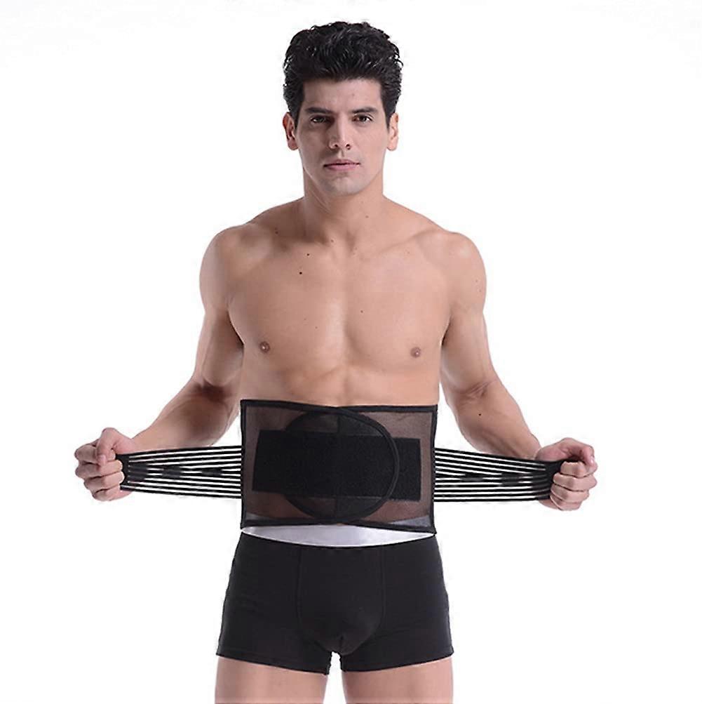 Lumbar Vertebrae Support Belt with Rails Waist Trainer Posture Corrector with Two Adjustable Straps and Breathable Inserts for Back Pain, M