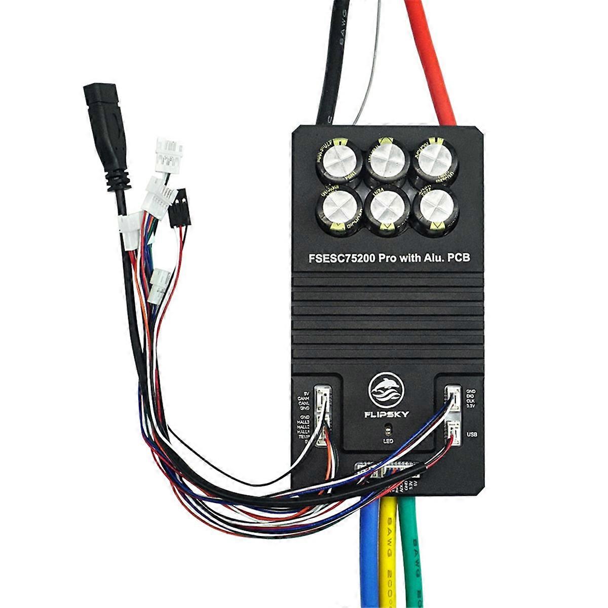 Flipsky 75200 Pro Brushless ESC with Aluminum PCB Based on VESC for Fighting Robot Surfboard AGV Robot Ebike