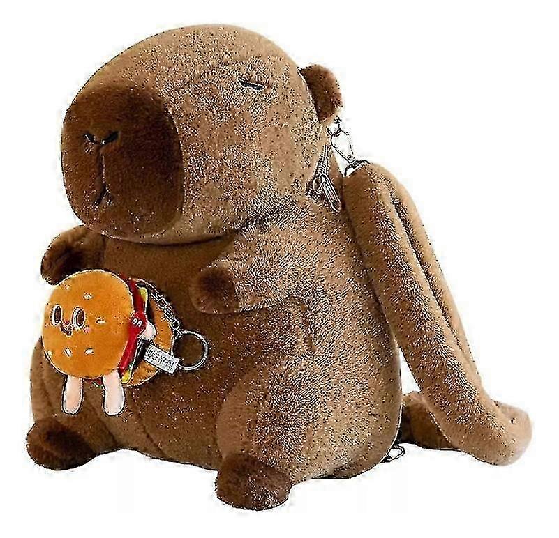 Plush Capybara Shaped Backpack Bag