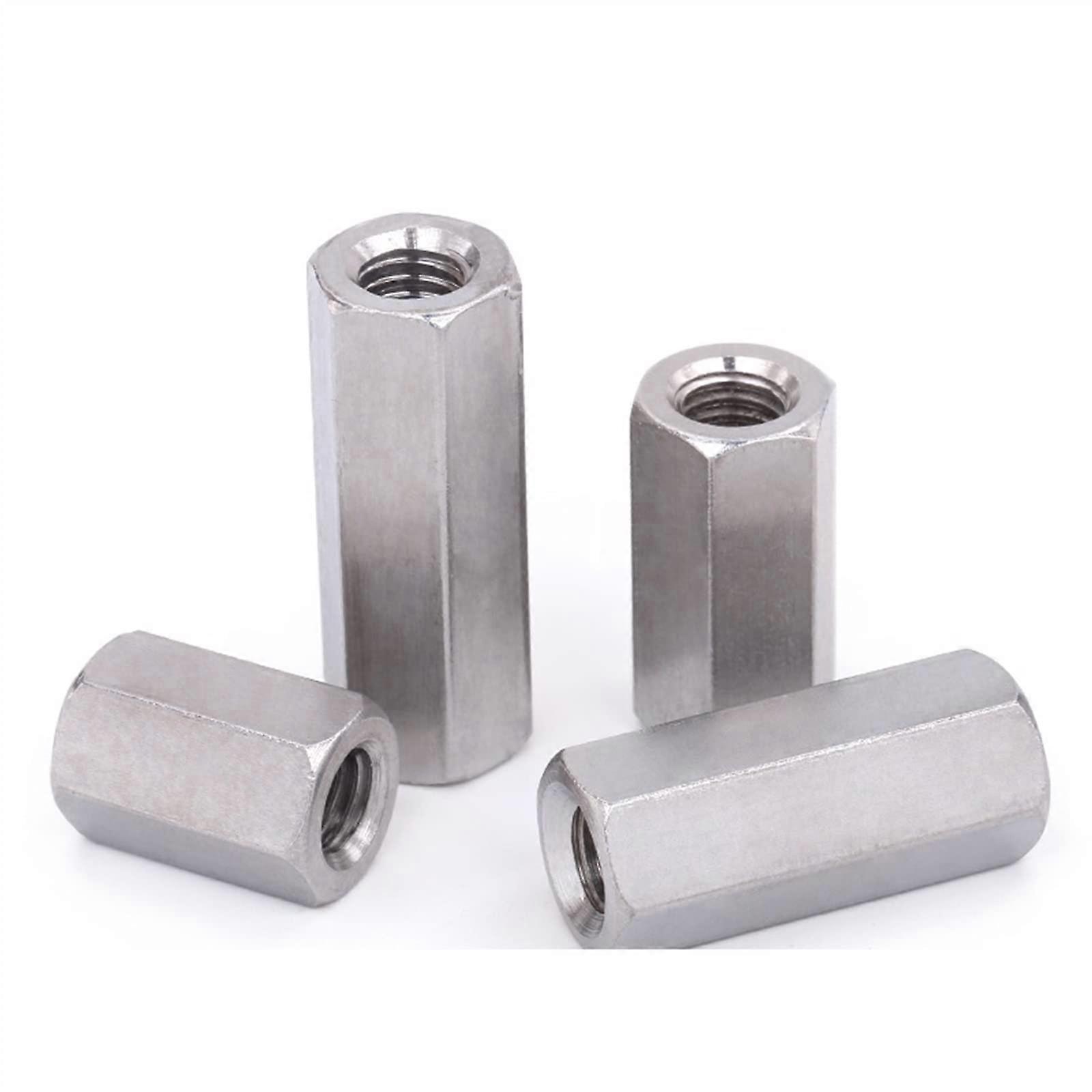M5 Coupling Nut Hex Nut 304 Stainless Steel Long Threaded Connector 10-Pack M5 x 8/10/15/20 mm