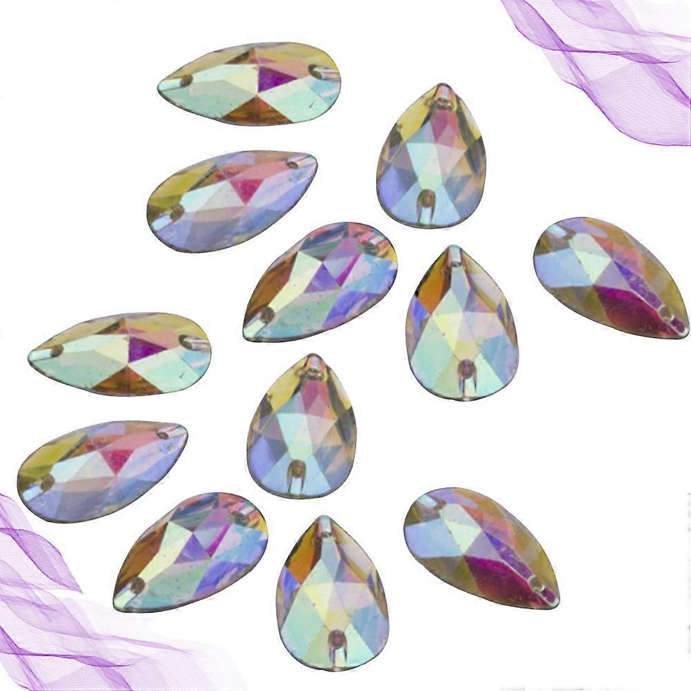 Teardrop Rhinestones Flatback Resin Crystals For Diy Projects Decoration 13x22mm 100Pcs