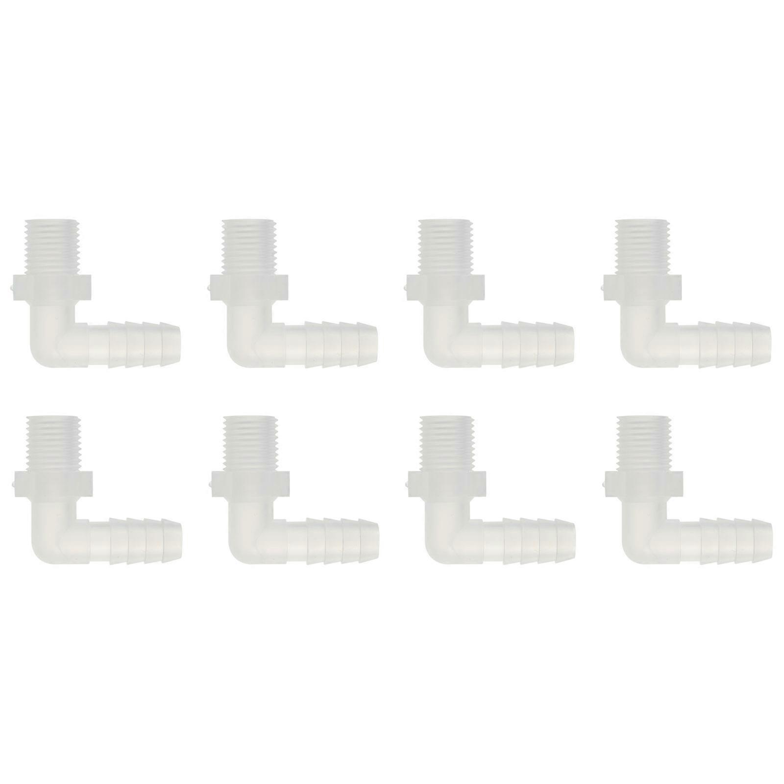 Water Pipe Fitting Plastic Elbow Connector For Hydronic Heating Systems 3.6X3.3CM Leak Proof 10Pcs