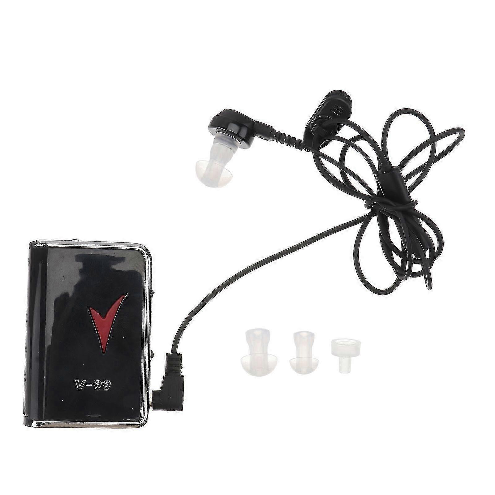 1 Set Mini Box Type Hearing Aid Portable Professional Sound Amplifier Enhancer for Seniors Without Battery