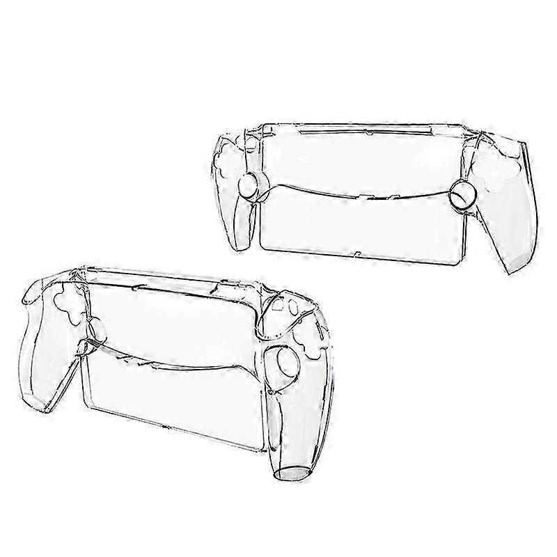 Clear PC Cover Split Protective Hard Case for Gaming Console - Transparent Blue