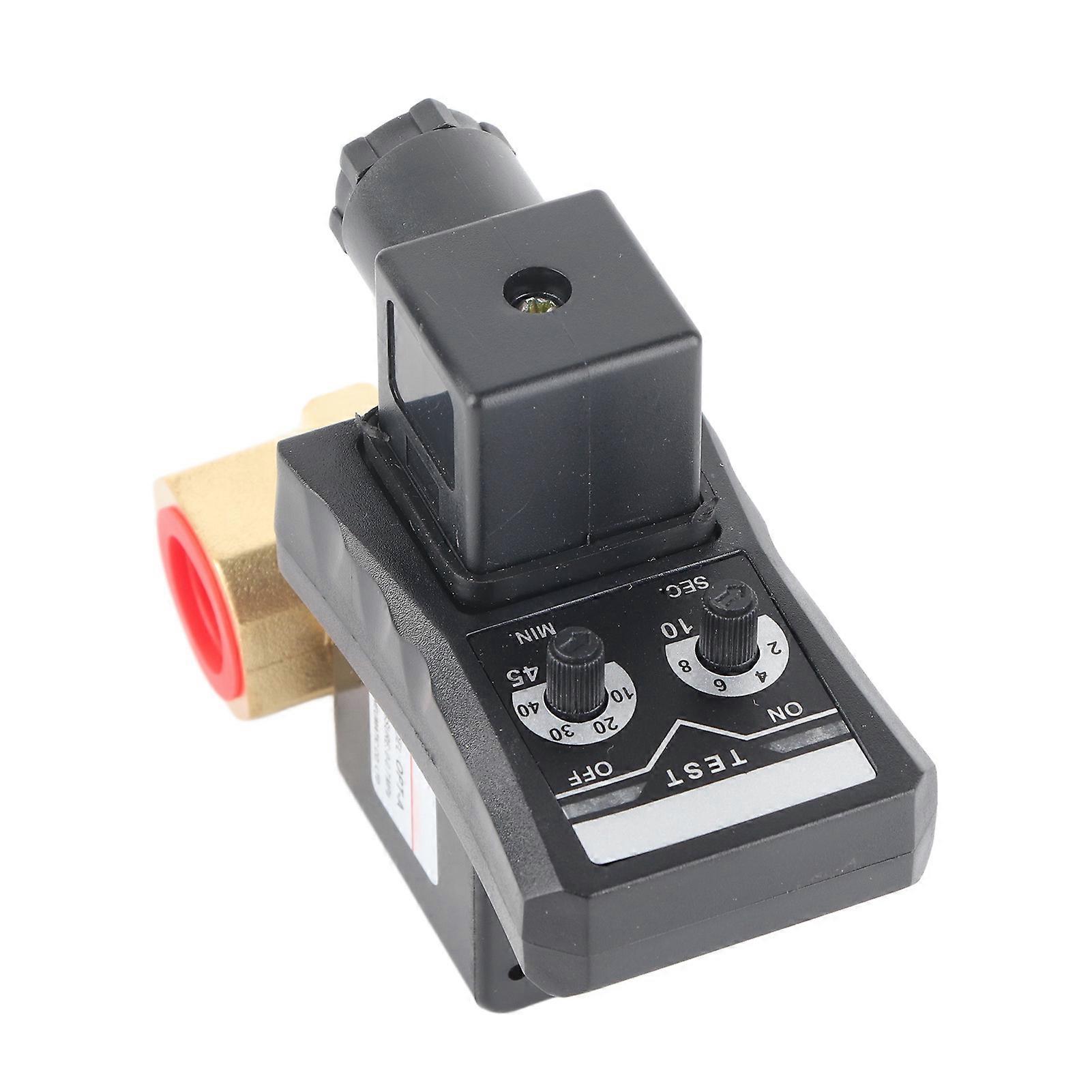Electronic Drain Valve Timer AC220V Brass IP65 Solenoid 0-0.7MPa