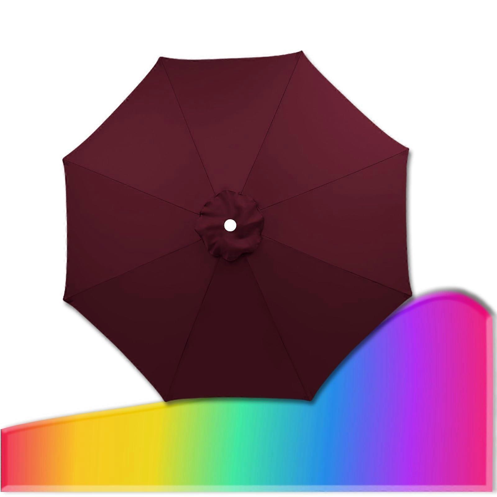 Replacement Sun Umbrella Canopy For Garden Balcony Pool UV Protection 2.0 m 6 Ribs Replacement Fabric For Table Umbrellas Color A