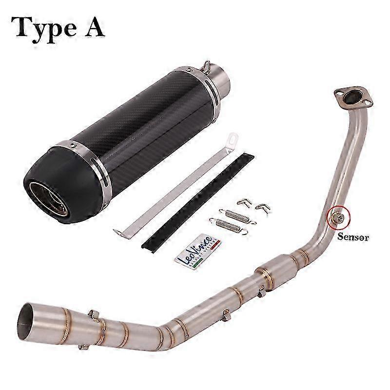 Complete Exhaust System for Motorcycles, Modified Carbon Front Link Pipe Silencer for Applicable Brand YZF R15 V3 V4 R125 MT125 2020 -