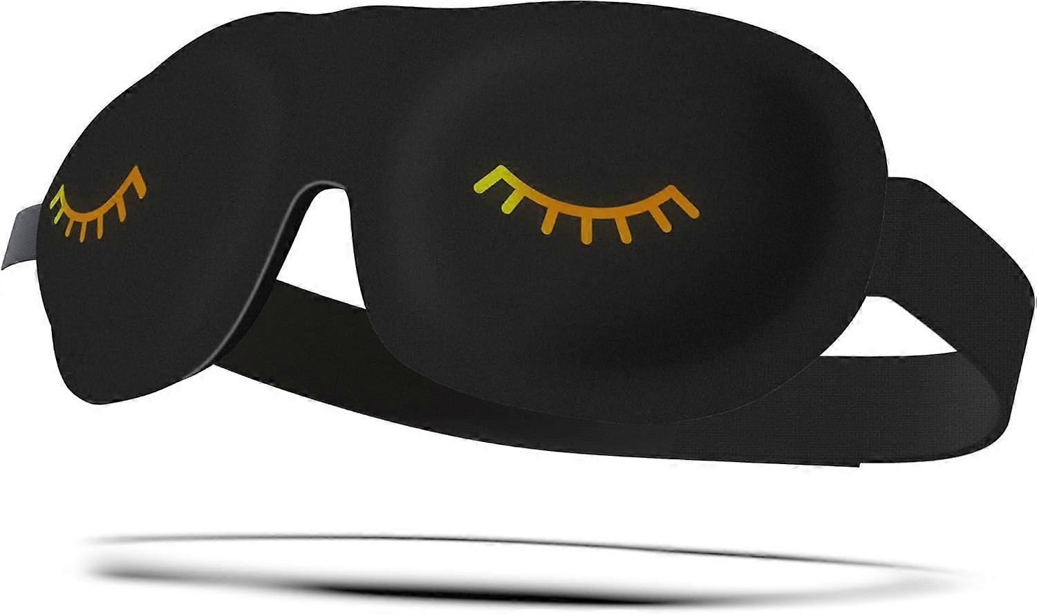 100% light blocking sleep mask | unisex | comfortable adjustable straps | black