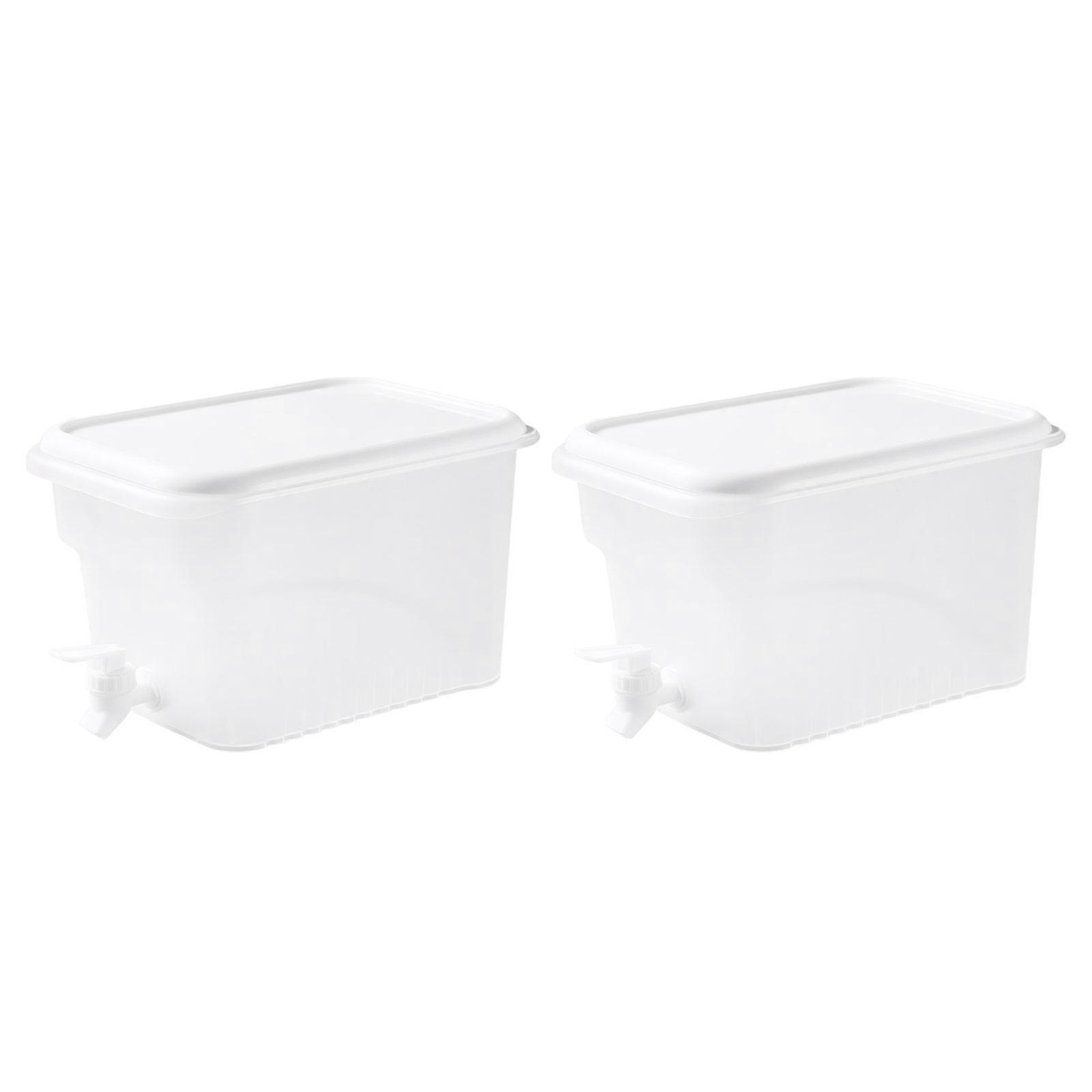 Plastic Leak Proof Iced Beverage Dispenser With Tap Drink Container for Fridge Large Capacity Refrigerator Water Pitcher Multicolor