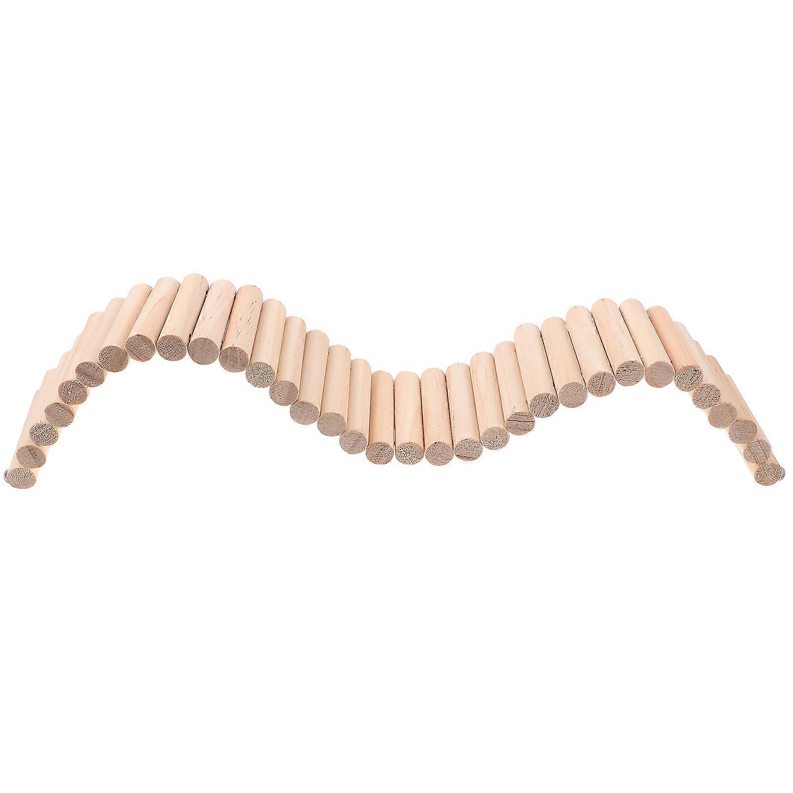 Climbing Ladder Toy Wood Hamsters Mice Gerbils Rats 40x6x1.1cm Activity Enhancement 1Set