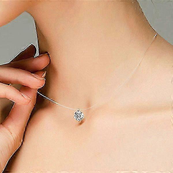 Transparent Fishing Line Invisible Woman Necklace