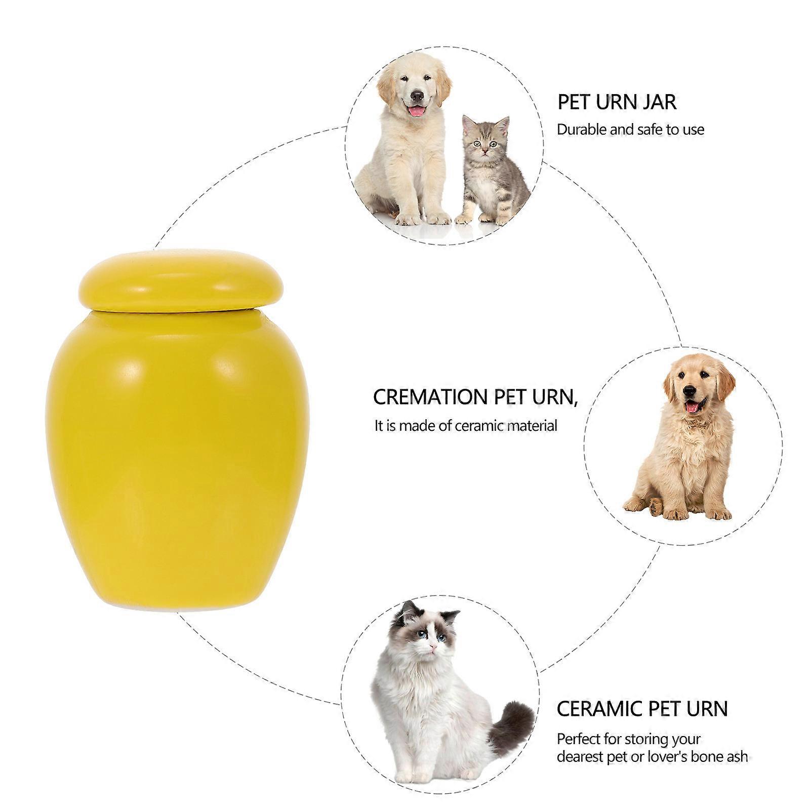 Containers For Ashes Pet Urn Box Square Shape Memorial Keepsake Ceramic 4Pcs