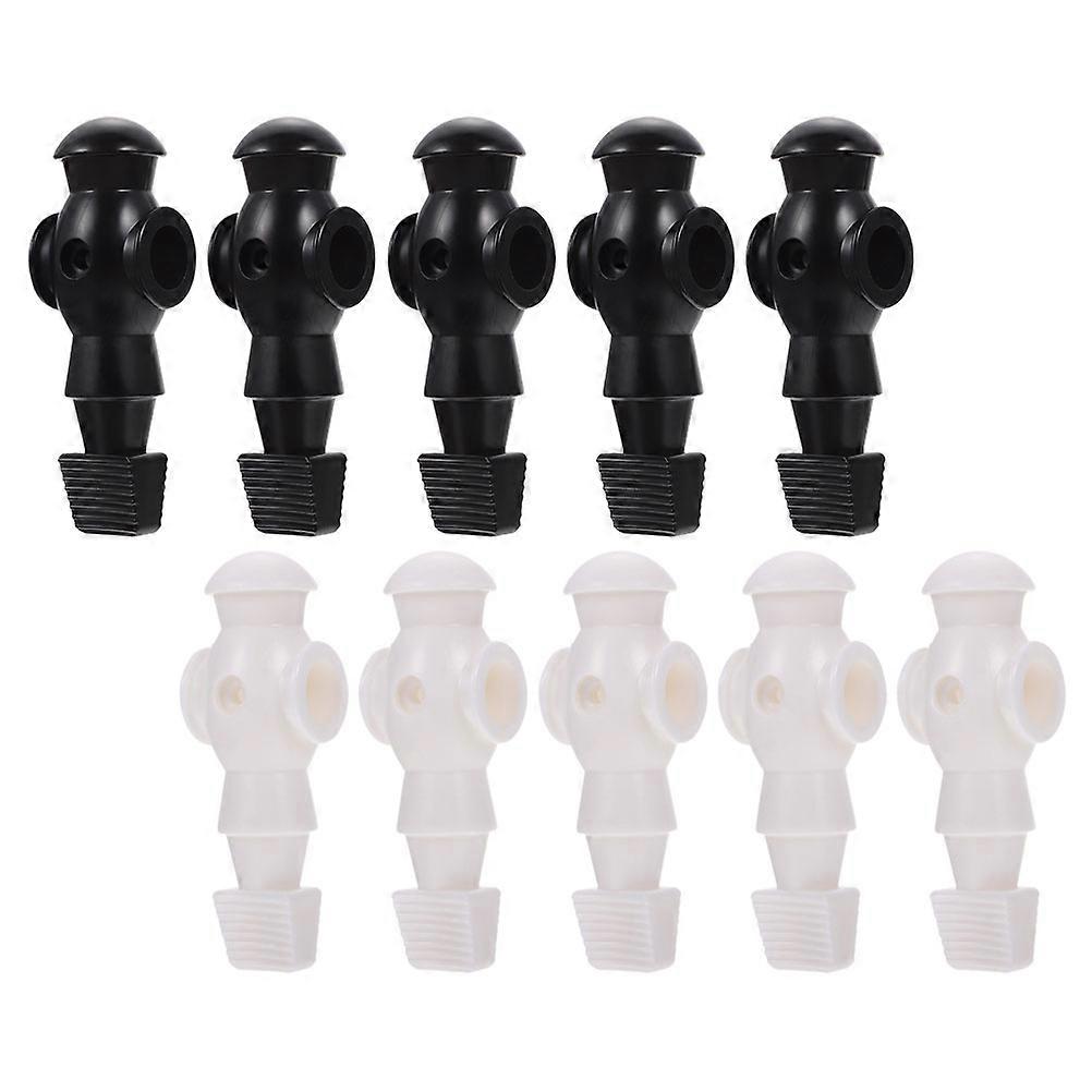 Football Machine Player Foosball Machine Players Table Soccer Games Black Durable Easy to Install 10Set