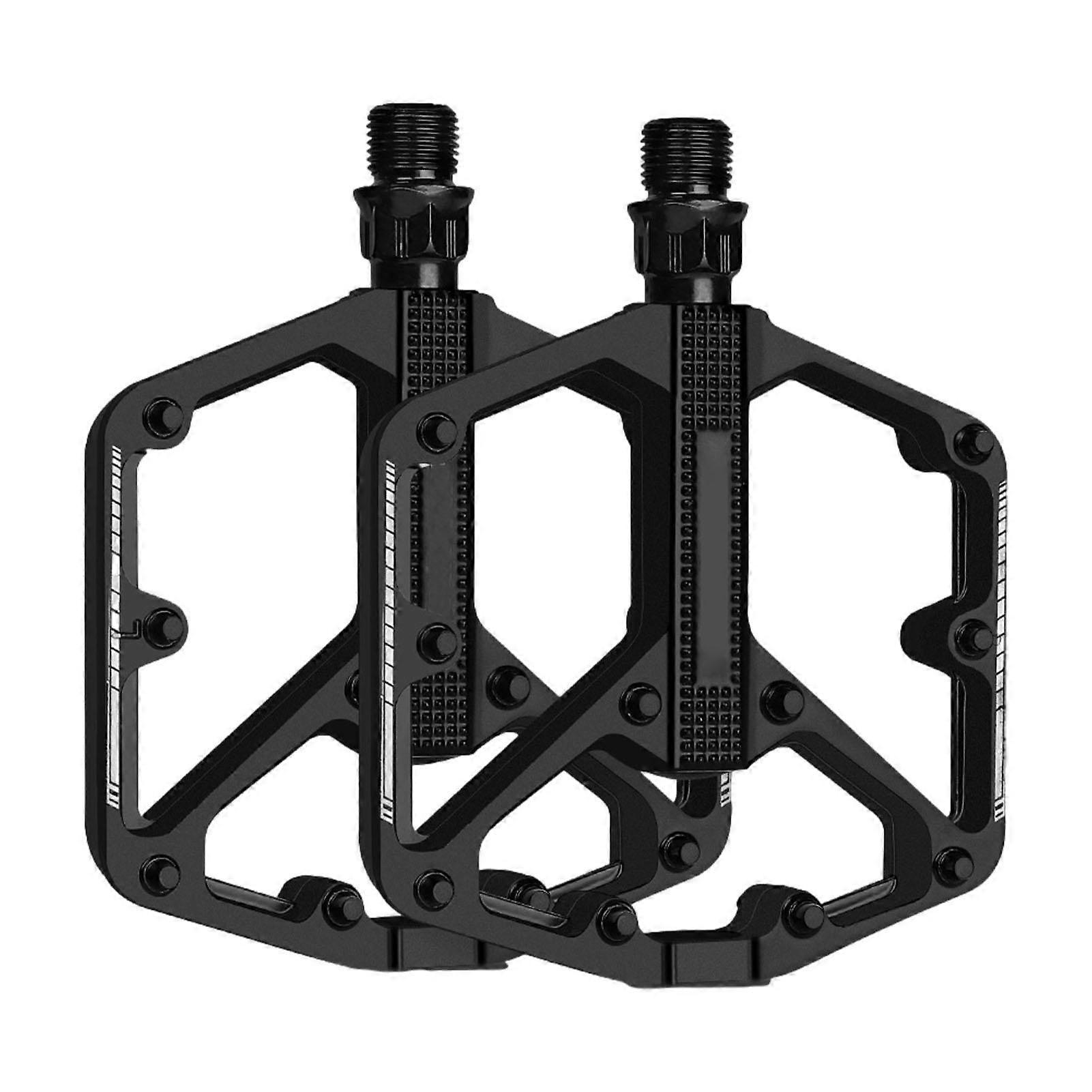 Pedale Mountain Erwachsene – Rutschfeste Aluminium-Bike-Pedale, Breite Flachpedale für Bergstrassen und Mehrzweckgebrauch