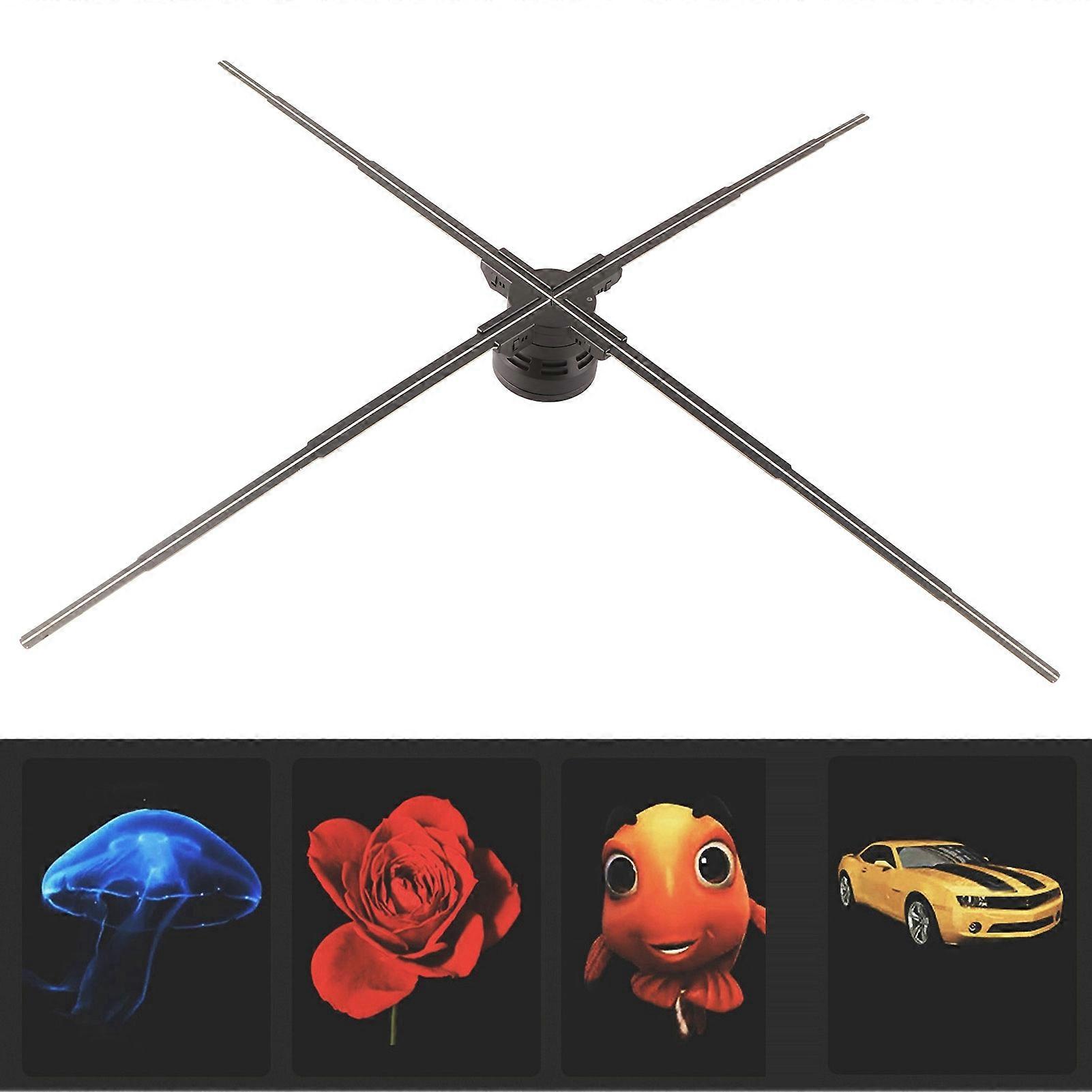 100cm Hologram Projector Naked Eye 1600x1184 with Remote Control 3D Advertising Display for Bar Party 100‑240V US Plug