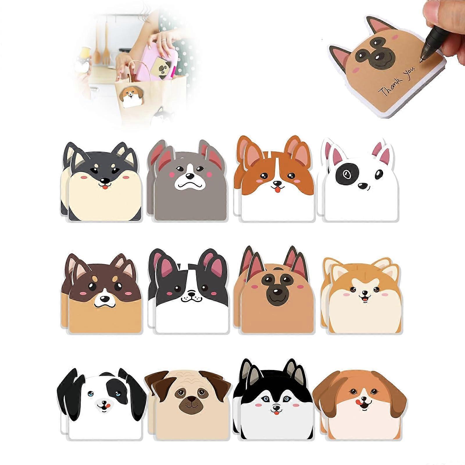 24 Pack Sticky Notes, 720 Sheets AnimalShaped, Fun Mini Notes for Office, Kids, Students