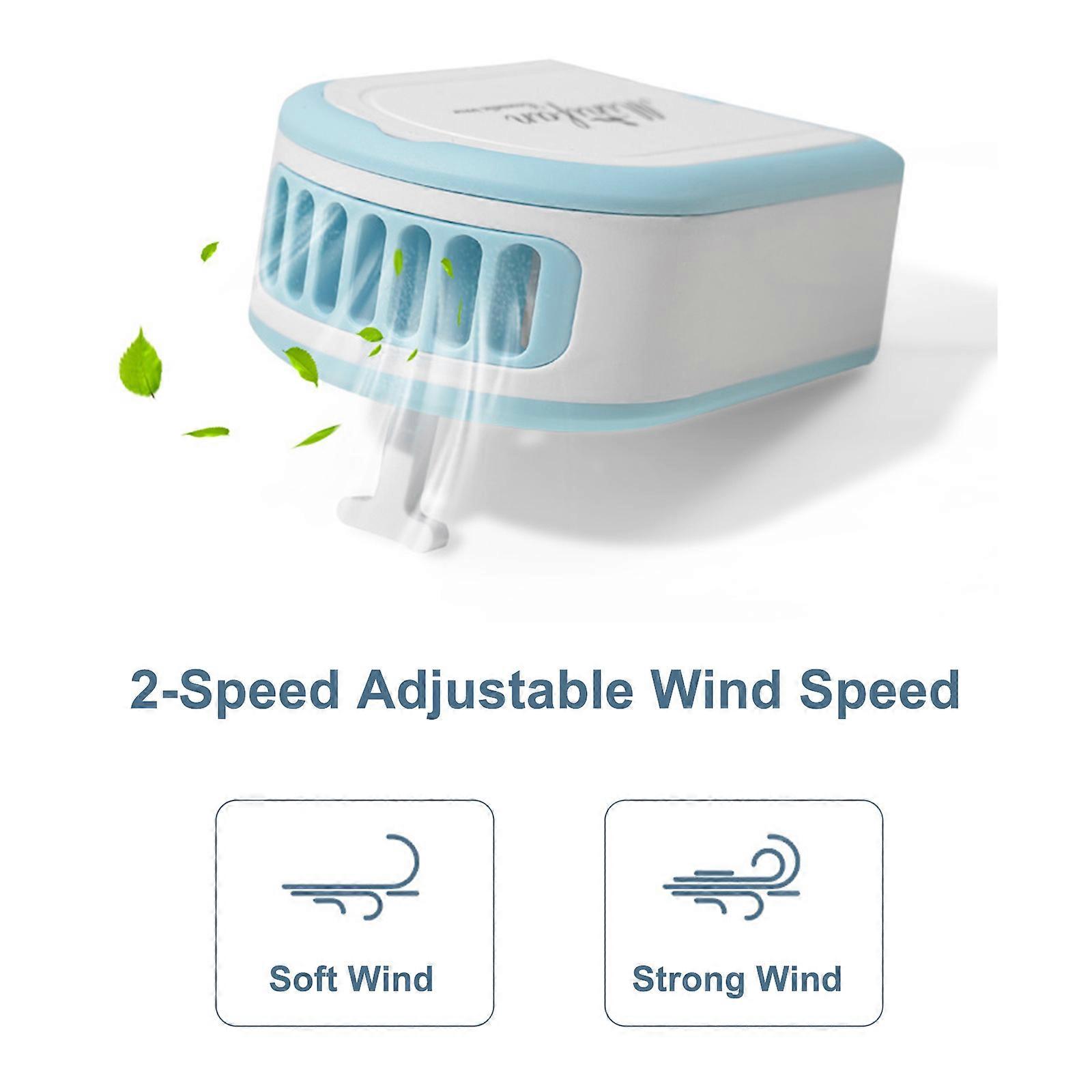 Eyelash extension blow dryer with small fan and portable makeup mirror 500mAh built-in battery pink