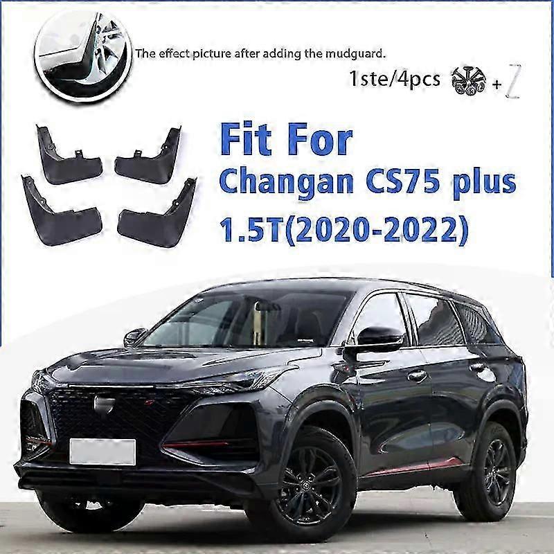 Mudguard Fit For Changan CS75 Plus 1.5T 2.0T 2020-2021 Front Rear Mudflaps Mudguards Accessories Auto Styline Splash Guard Fender