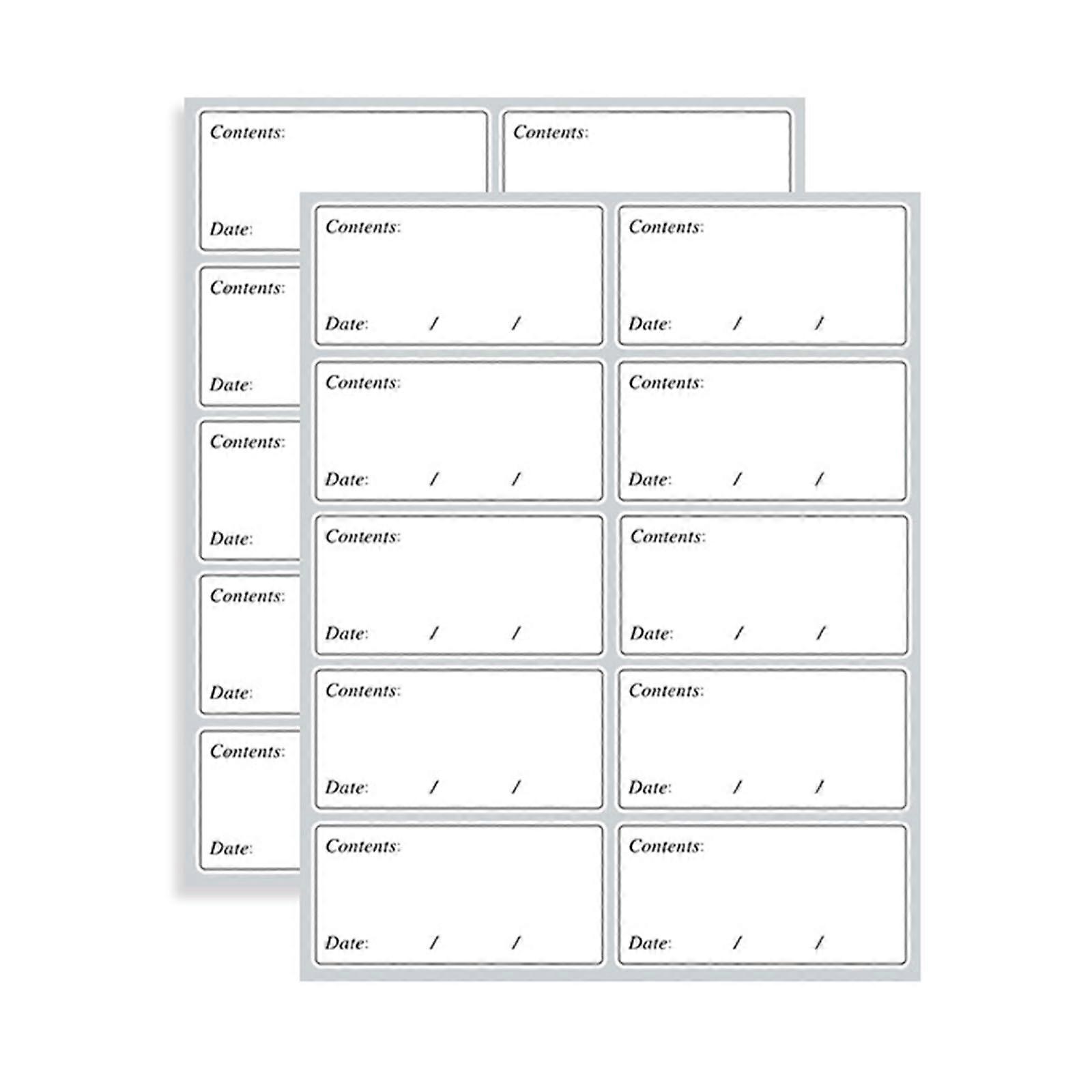 Self Adhesive Freezer Labels, Household Labels, Removable Freezer Labels, Date Labels for Kitchen, Food Containers, Storage Jars