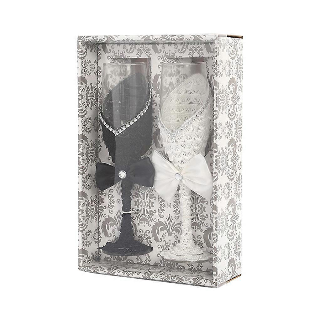 Red Wine Goblets Creative Black For Couples Family Gatherings 1 Pair