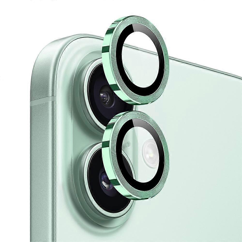 NORTHJO 1 مجموعة لهاتف iPhone 17 عدسة كاميرا زجاجية مقسى فيلم CD Veins معدني دائري عدسة حارس أخضر