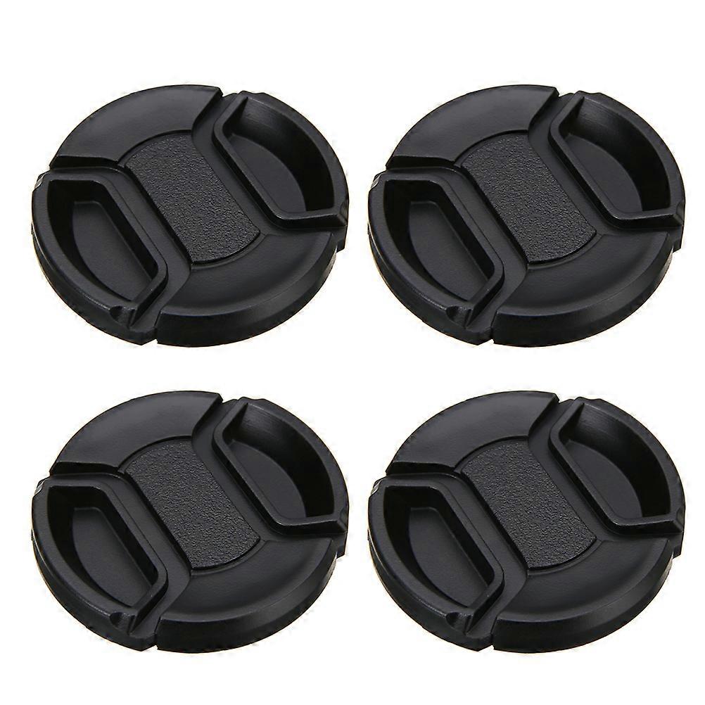 Camera Lens Cover 55mm Splashproof Dustproof Photography Use 4Pcs