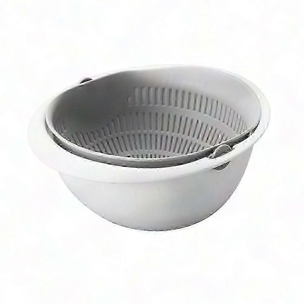 Double Layer Rotating Drain for Kitchen Storage & Washing Basket