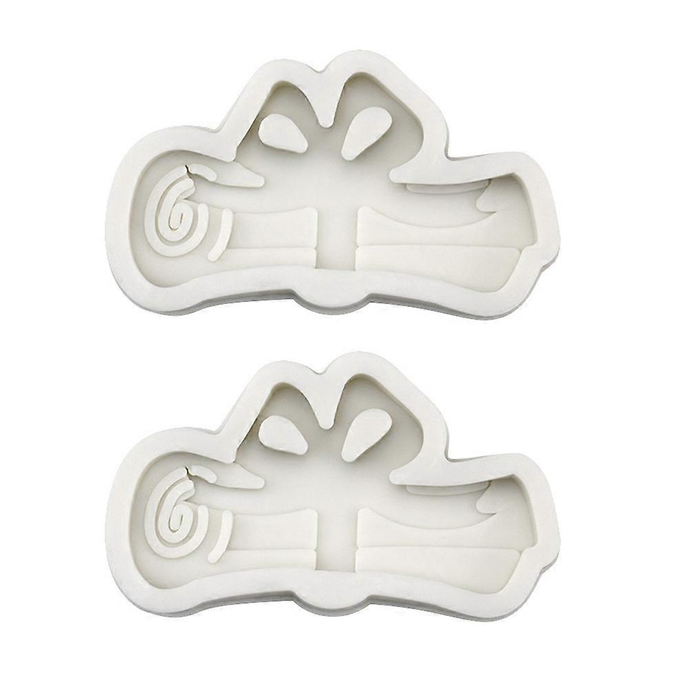 Silicone Molds Pendant Diy Mold Craft Making Smooth Surface Simple Structure Graduation Silicone Mold White 6.5X3.8X0.9CM 2Pcs