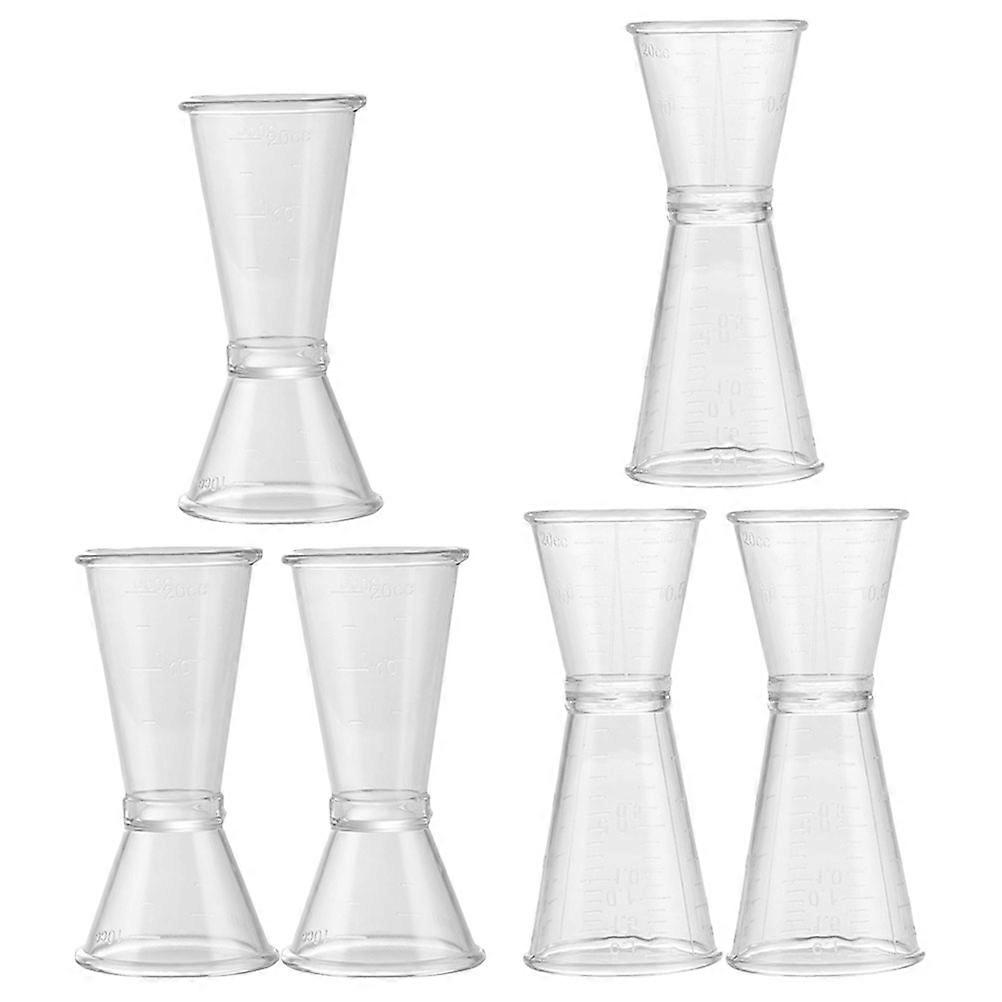 Small Measuring Jigger Double Ended Measuring Cups Bartending Tools Transparent Easy Grip 6Pcs