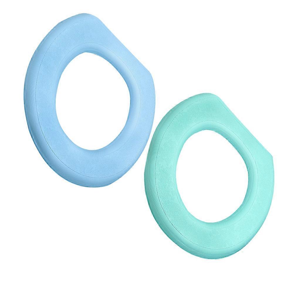 Waterproof Toilet Mat EVA Material Warm and Comfortable -shaped Seat Cover 2Pcs