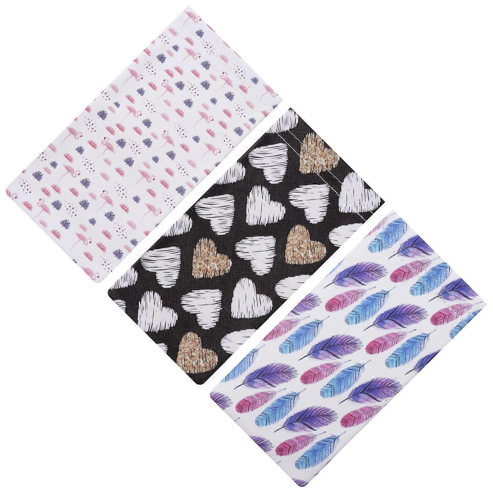 Soft Glasses Pouch Travel Storage Organizer Scratch Resistance Rectangular Body 3Pcs